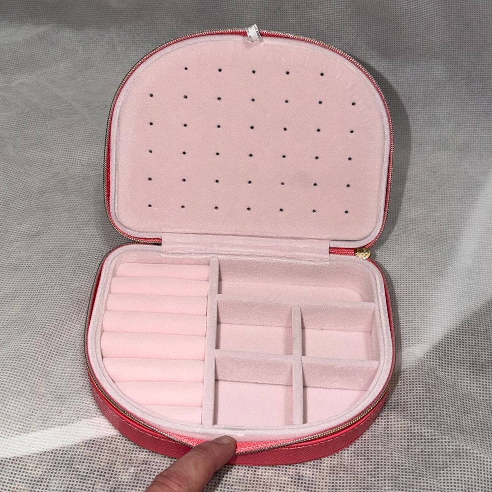 Travel‎ hard case zipper Pink Jewelry Organizer vacation accessories